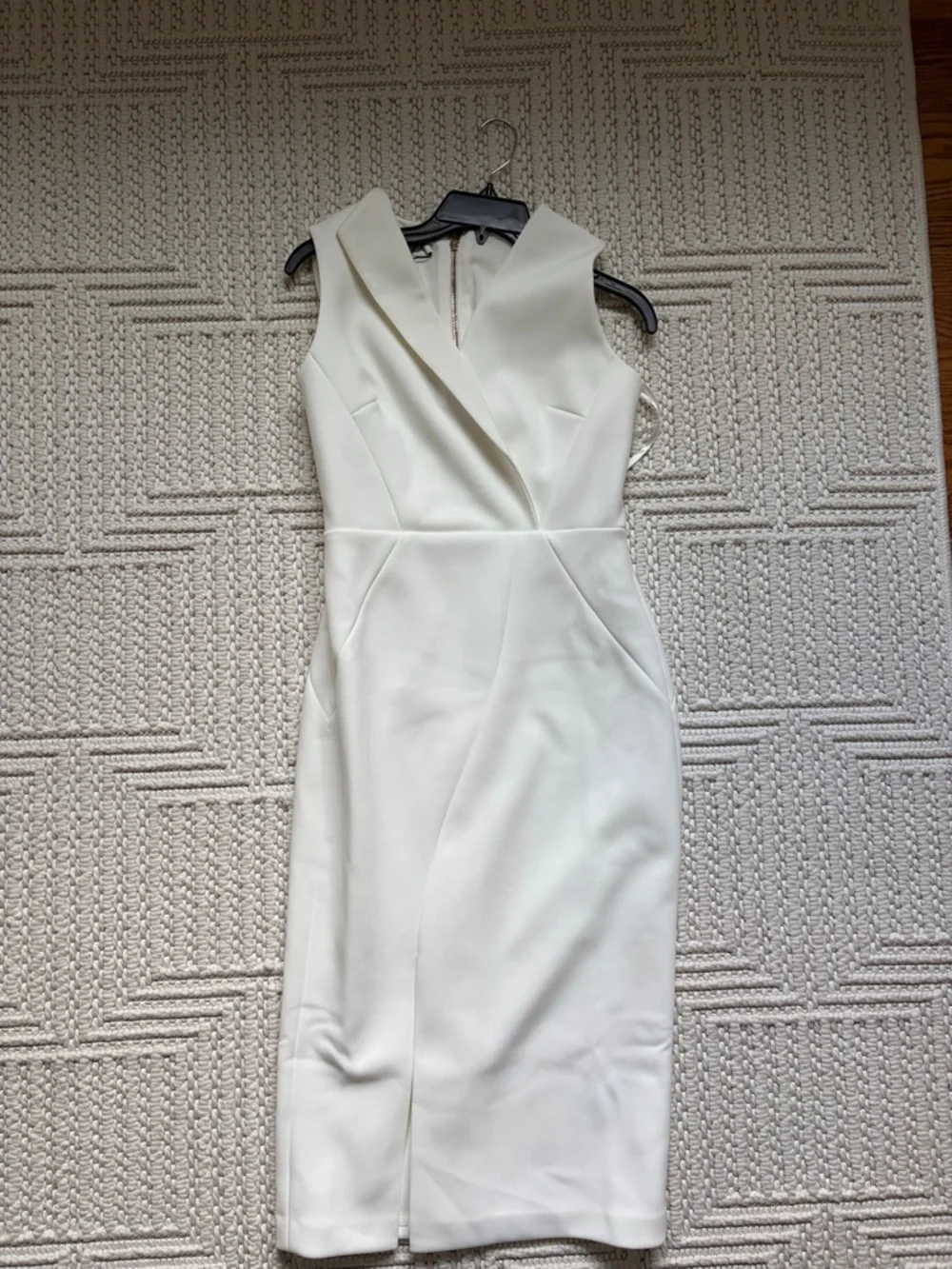 NWT: Ted Baker White Sleeveless Sheath Dress - Picture 2 of 6